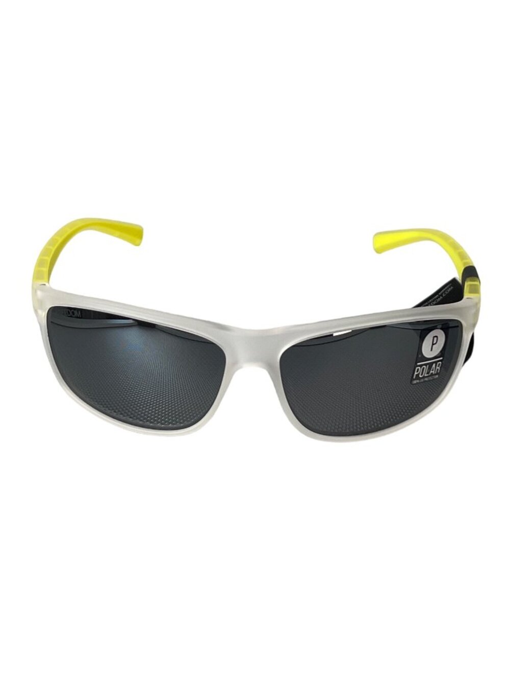 Kreedom Polarized Sports Sunglasses UV Protection Neon Yellow Accent Outdoor NEW